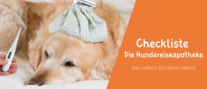 Blogbeitragsbild Die Hundereiseapotheke - unsere Checkliste Hundeapotheke